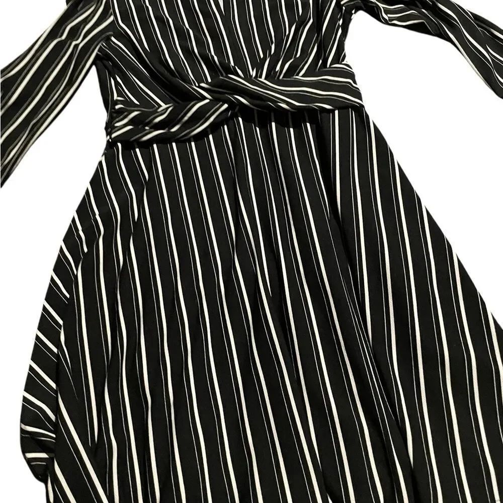 As U Wish size small Black and White Striped Dress like new